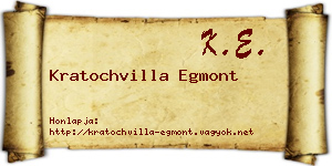 Kratochvilla Egmont névjegykártya